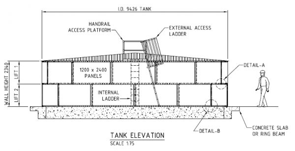 Round Steel Panel Tank 13.2