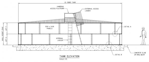 Round Steel Panel Tank 15.2