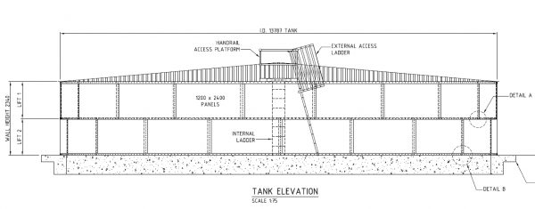 Round Steel Panel Tank 19.2