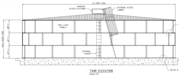 Round Steel Panel Tank 19.3