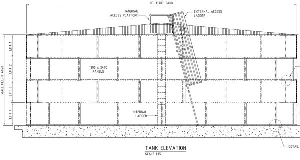 Round Steel Panel Tank 19.4