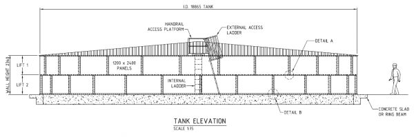 Round Steel Panel Tank 26.2