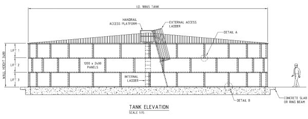 Round Steel Panel Tank 26.3