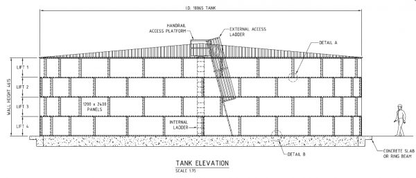 Round Steel Panel Tank 26.4