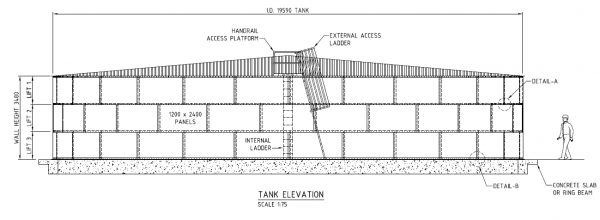 Round Steel Panel Tank 27.3