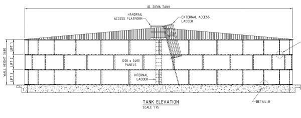 Round Steel Panel Tank 28.3